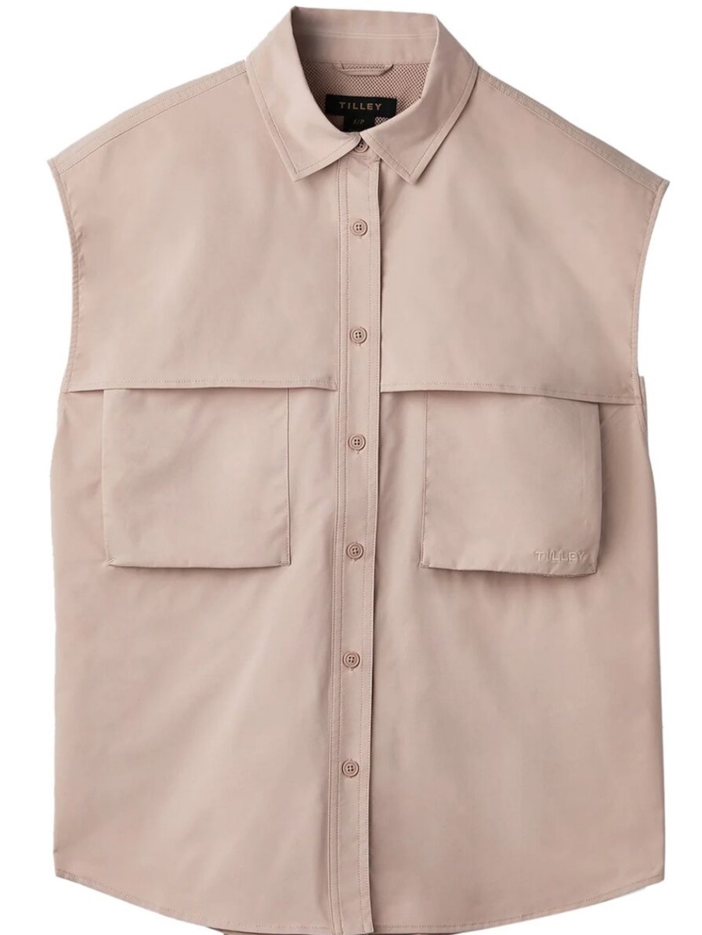 Tilley Sleeveless Shield Shirt, Button-Front Dusty Blush, Utility, Performance,L - Picture 14 of 15